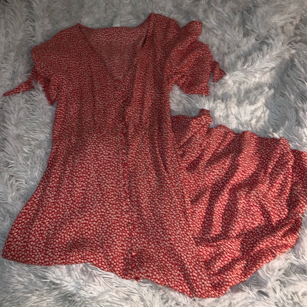 A long red dress